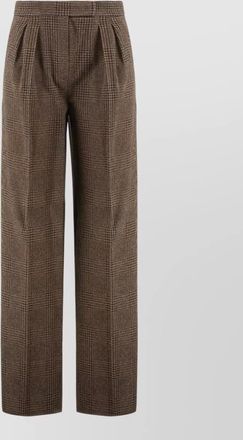 Max Mara checked wide-leg trousers
