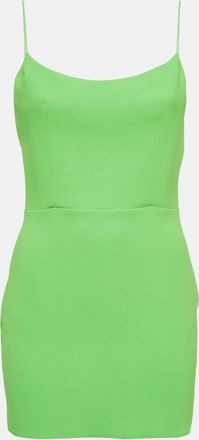 Alex Perry Apple Green Stretch Crepe Singlet Mini Dress