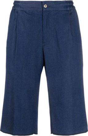 Kiton Stretch Denim Shorts - Heren - Korte Broeken - Blauw - 2XL - Denim - Korte Broeken