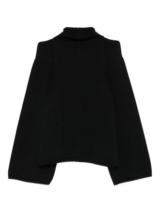 Rick Owens high-neck wide-sleeve sweater - women - Fabric - S - Black