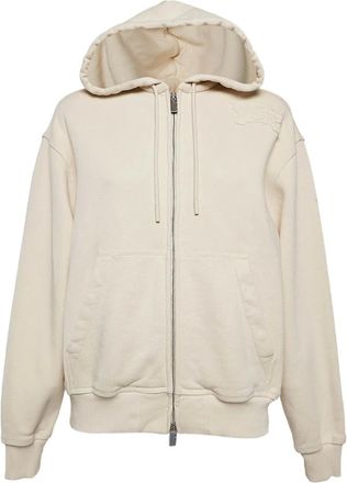 Burberry Felpa in jersey con zip 2024 - Toni neutri