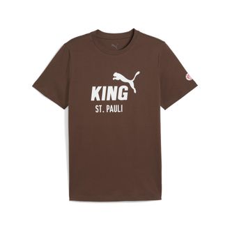 Puma T-shirt con logo FC St. Pauli KING da uomo, Accessori, Marrone, 3XL