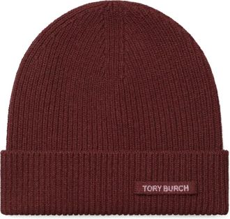 Tory Burch Ribgebreide muts - Rood