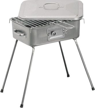 Trade Shop Trade Shop Traesio - Barbecue Con Griglia Fornacella Brace a Carbone Carbonella Piedi Pieghevoli