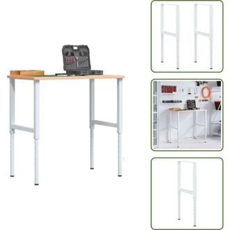 vidaXL Telaio per ufficio - vidaXL Telai per Banco da Lavoro 2 pz in Metallo 55x(69-95,5) cm Grigi - Telaio per lavoro