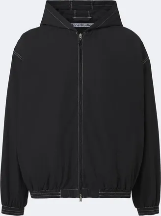 Acne Studios Chaqueta de popel&iacute;n de algod&oacute;n con logo