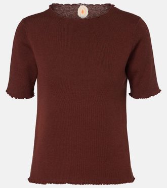 Jardin Des Orangers Cotton, silk, and cashmere sweater