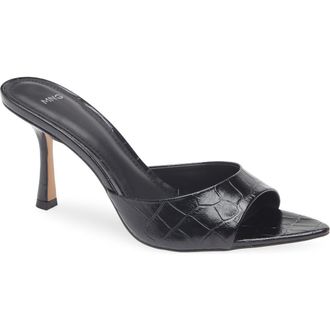 Mango Pepyco Slide Sandal in Black at Nordstrom, Size 7.5Us