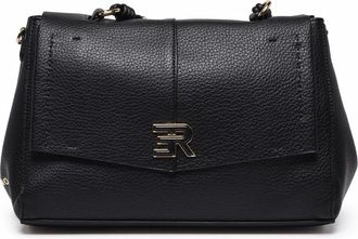 Ermanno Scervino Black Polyurethane Eba Shoulder Bag