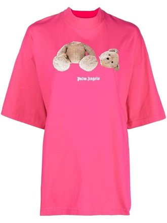Palm Angels T-shirt con stampa - Rosa