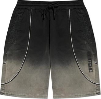Off-white Vintage-Effect Shorts - Heren - Korte Broeken - Grijs - S - Katoen - Korte Broeken