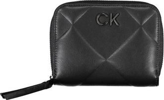 Calvin Klein Stijlvolle RFID-beveiligde portemonnee met muntvak - Dames - Portefeuilles - Zwart - ONE Size - Polyester - Accessoires