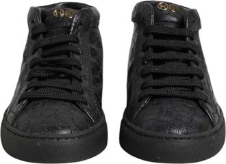 Hide & Jack Leather Lace Up Mid Top Sneakers Womens Shoes (Pre-Owned)