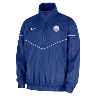 Nike Golden State Warriors Courtside Windrunner Nike Mens NBA Anorak Jacket in Blue | HM5942-495