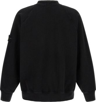 Stone Island Raglan Crew Neck Sweatshirt - Black