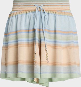 Zimmermann Indra Striped Shorts