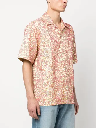 Bluemarble Paisley-Print Short-Sleeve Shirt - Red