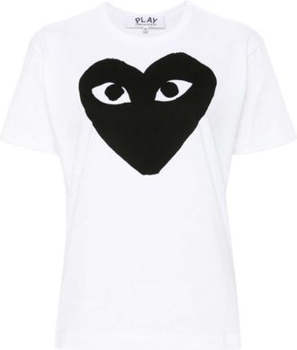 Comme Des Gar&ccedil;ons White Graphic Crew Neck T-Shirt