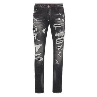 Philipp Plein Hexagon Jeans - Heren - Jeans - Grijs - Maat: W36 Denim