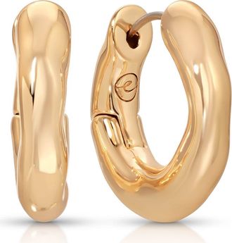 Ettika Mini Molten Hoop Earrings in Gold at Nordstrom