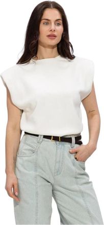 Minus Msfauna Knit Vest - Dames - Tops zonder mouwen - Beige - M - Katoen - Tops