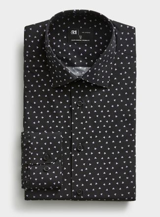 Le 31 Mens Little pink heart shirt Modern fit