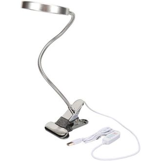 OEM L&aacute;mpara De Escritorio Led Flexible Con Lupa, 3 Modos De Color, 500 Lux, Ajustable Y Giratoria, Protecci&oacute;n Ocular, Con Clip