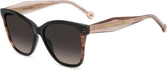 Carolina Herrera HER 0390/S 3H2/HA Womens Sunglasses Black Size 55