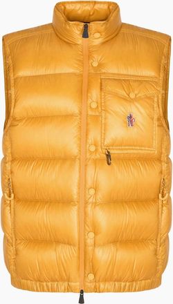 Moncler Mens UYCHI GILET - Yellow - Size: Regular/42