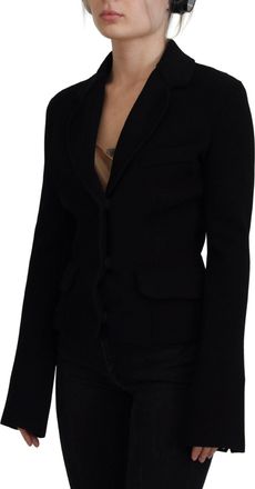Dolce & Gabbana Womens Black Button Cardigan Blazer Viscose Jacket Clothing