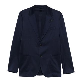 Lardini Single-breasted blazer - male - Lardini - Blazers - Blue - XL - Jackets