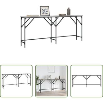 vidaXL vidaXL Tavolo da soggiorno - Tavolo Consolle Grigio Sonoma 180x29x75 cm in Legno Multistrato