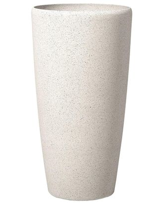 Beliani Maceta de exterior de piedra beige h75