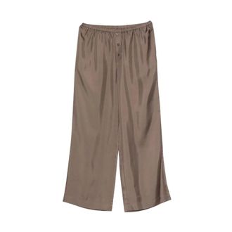 R&oacute;he Zijden Relaxed Broek - Dames - Broeken - Beige - Maat: M Zijde