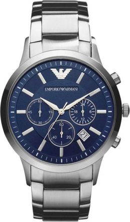 Emporio Armani Accessoires, Heren, Grijs, ONE Size, Ar 2448 Chronograaf Horloge