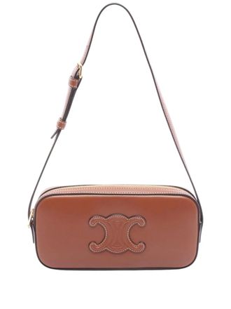 Celine Borsa a tracolla Triomphe mini in pelle 2021-2025 - Marrone