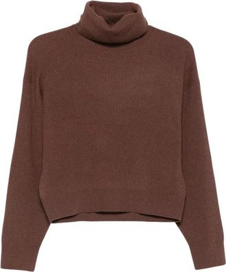 Brunello Cucinelli Sweater - Dames - Coltruien - Bruin - S - Truien & Vesten