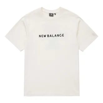 New Balance Logo Tee Asia Sizing White Black 5ED26201-IV