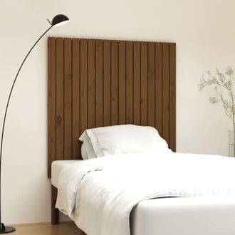 vidaXL Cabecero De Cama De Pared Madera Pino Marr&oacute;n Miel 108x3x110 Cm Vidaxl