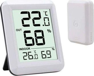 OEM Term&oacute;metro Digital Para Interiores Y Exteriores - Conexi&oacute;n Inal&aacute;mbrica Con Sensor Exterior - Gran Pantalla Lcd - Rango De Temperatura: -40 &deg;c A 60 &deg;c