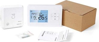 Elle Termostato Inteligente Wifi Inal&aacute;mbrico Programable Con Receptor Rf, De Sobremesa/pared, Control Por Voz Mediante Aplicaci&oacute;n, Controlador De Temperatu