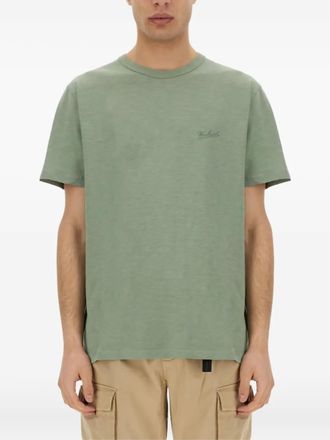 Woolrich crew neck logo T-shirt - men - Cotton - L - Green