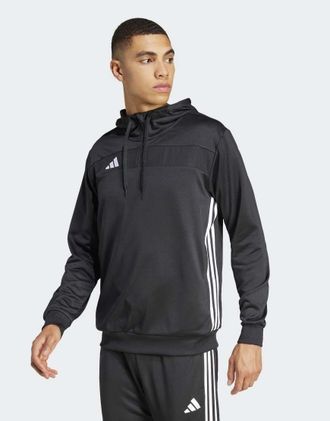 adidas adidas - Football Tiro 25 Essentials - Felpa con cappuccio nera e bianca-Nero