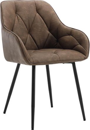 Woltu Suite 1 Una Silla Acolchada Moderna Para Patas De Metal En La Cocina O Sala De Estar. Pu Retro Marrone Oscuro - Woltu
