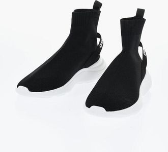 Dsquared2 Technical Fabric FLY Sock Sneakers with Contrasting Logo size 46