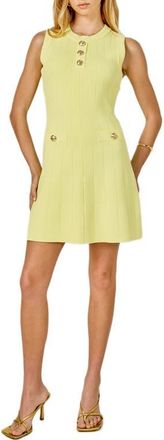 endless rose Sleeveless Rib Sweater Dress in Lemon Sorbet at Nordstrom, Size X-Small