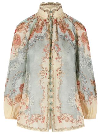 Zimmermann Daylight veelkleurige Ramee-blouse