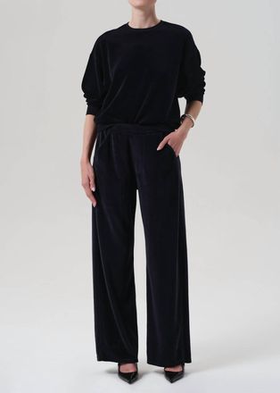 Citizens Of Humanity Brynn Drawstring Velour Pant In Notte