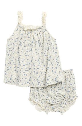 Rylee + Cru Lace Trim Swing Tank & Bloomers Set in Ivory at Nordstrom, Size 12-18M