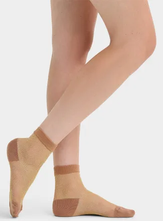 Simons Womens Shimmery sheer ankle socks